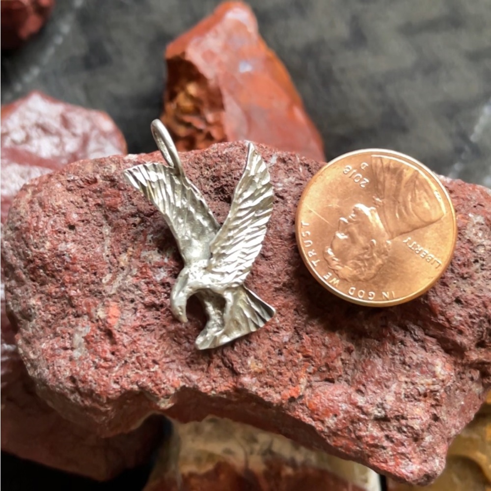 Flying eagle sterling pendant -mens or Womens